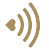 EVÆRK har et wifi symbol med et guldhjerte foran