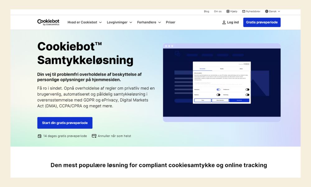 Cookiebot - vælg et cookiehåndteringssystem til din virksomhed - EVÆRK